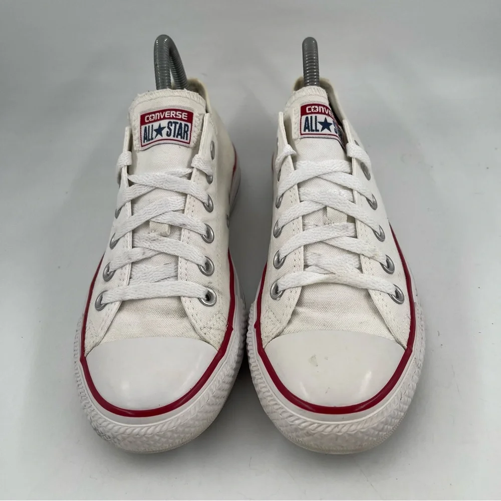 Converse Unisex CTAS Classic White Canvas Low Top Athletic Shoes - M/6 | W/8